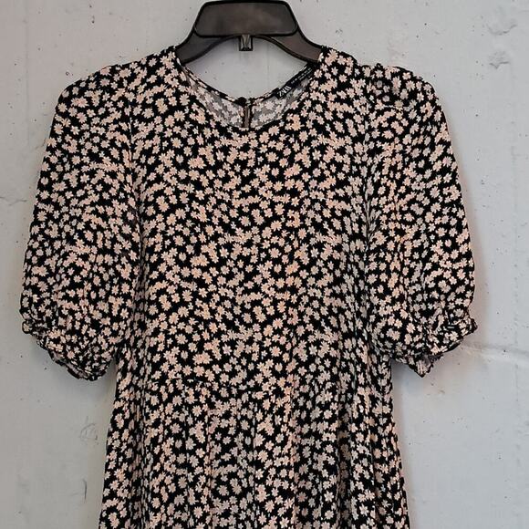 Zara Floral Tiered Prairie Dress w/Pockets Size XS - Picture 3 of 8